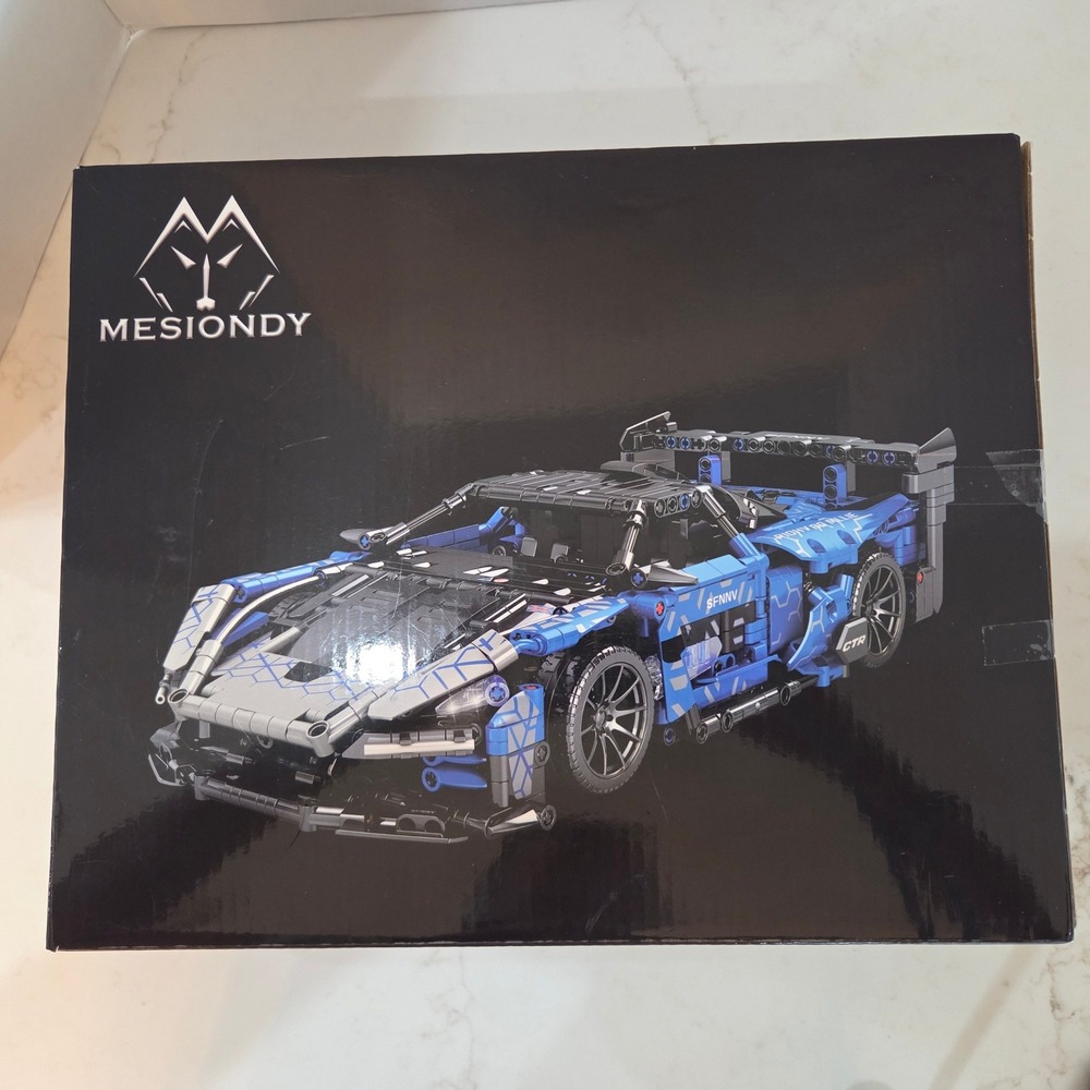 Mesiondy Building Block Supercar 8614 1:14 Scale Blue 1404 Pcs Piston Engine NEW